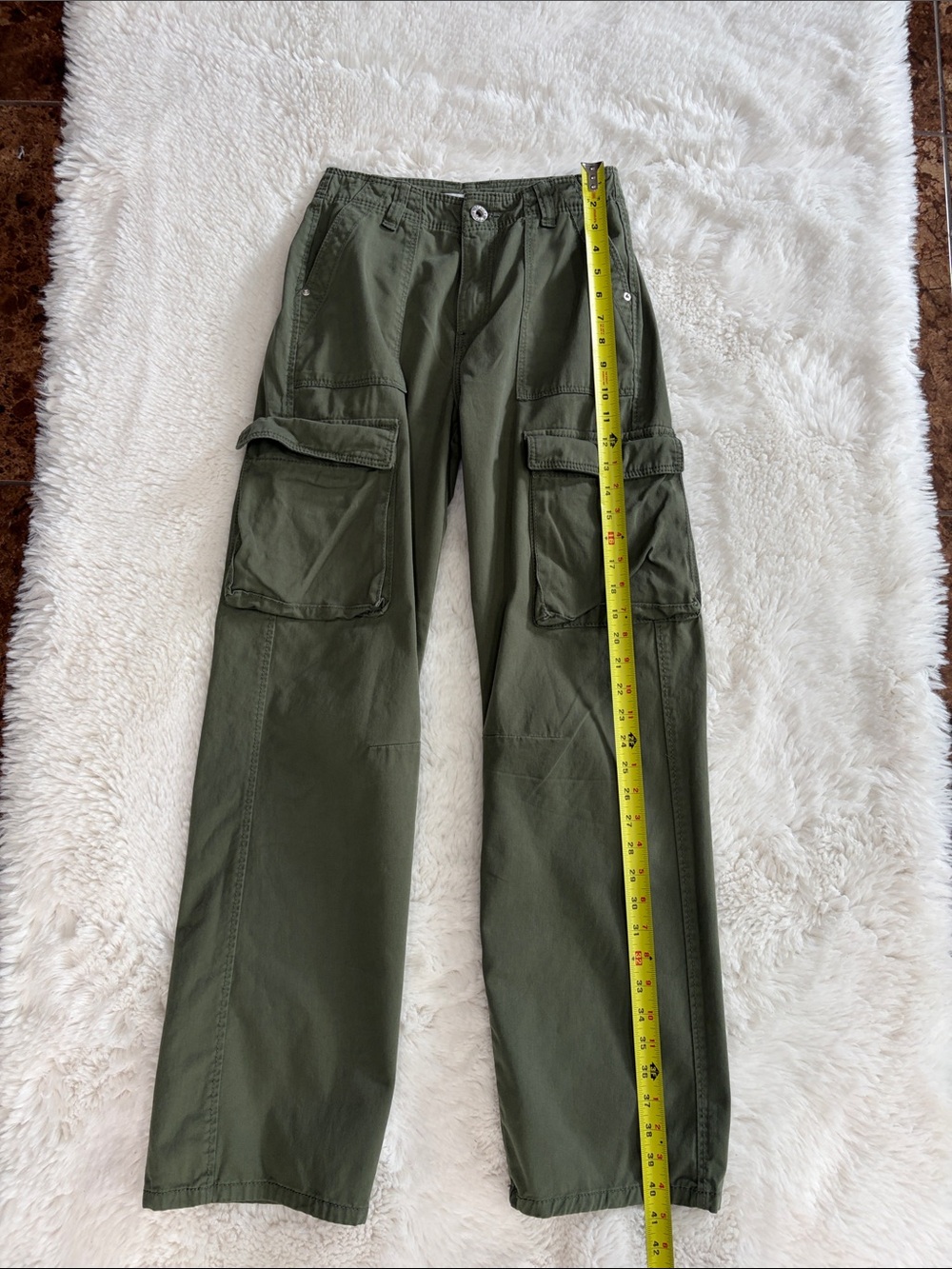 Bershka ,Size 2,Olive Green Cargo Pants - Classic Utility Style - Picture 11 of 17
